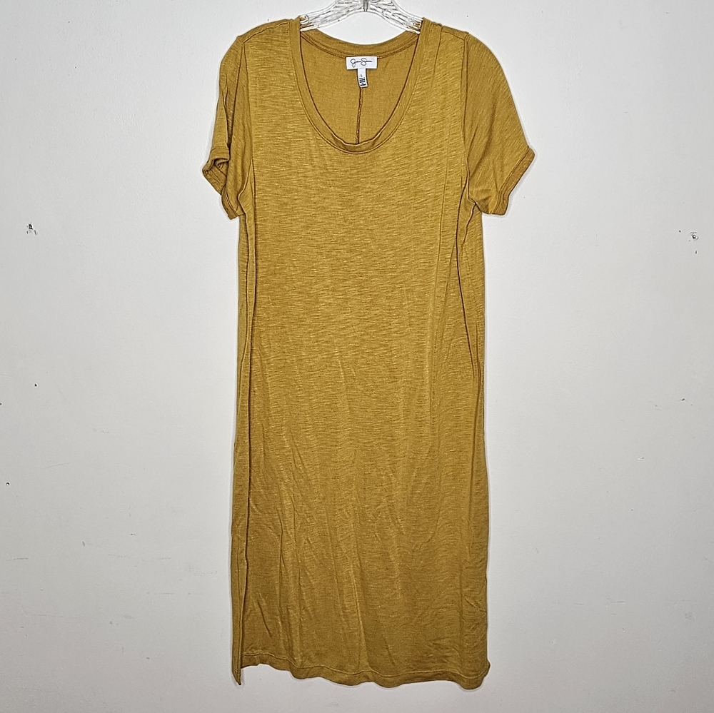 Jessica Simpson mustard yellow t-shirt dress size Large